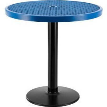 GLOBAL EQUIPMENT 36" Round Outdoor Counter Height Table, 36"H, Blue 278002BL
